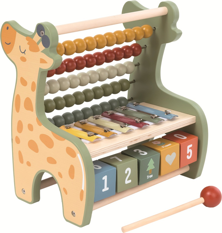 Multifunkční počítadlo žirafa se xylofonem 2Kids Toys