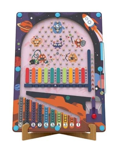 Magnetický pinball Vesmír 2 v 1 – dřevěná hra 2Kids Toys