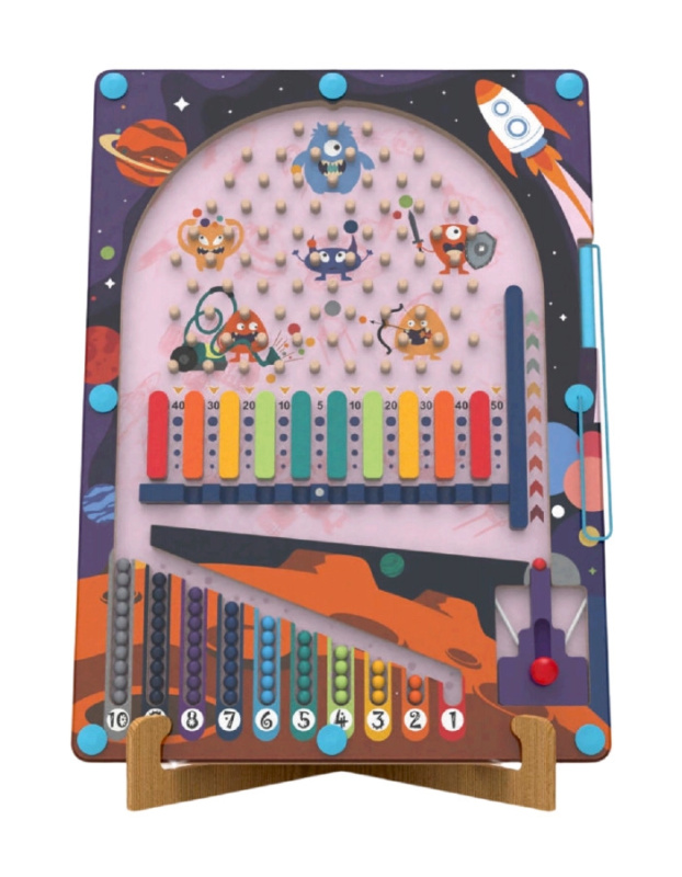 Magnetický pinball Vesmír 2 v 1 – dřevěná hra 2Kids Toys