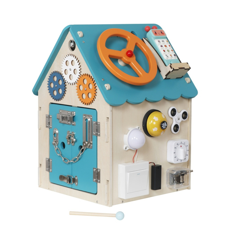 aktivní montessori domeček tyrkysový 2Kids Toys