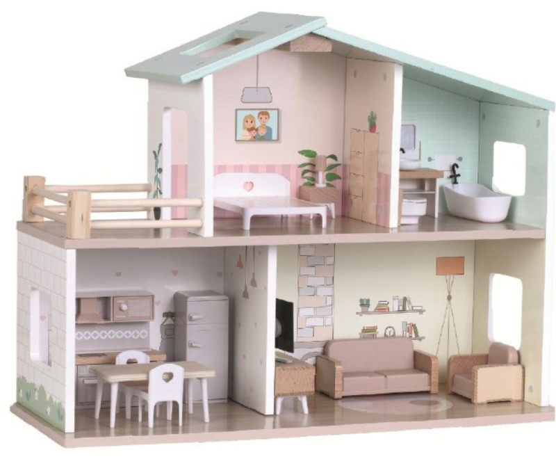 dřevěný domeček pro panenky anička 2kids toys