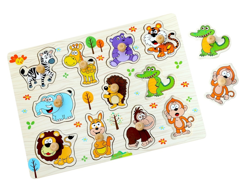 Dřevěné puzzle Safari 11 dílků