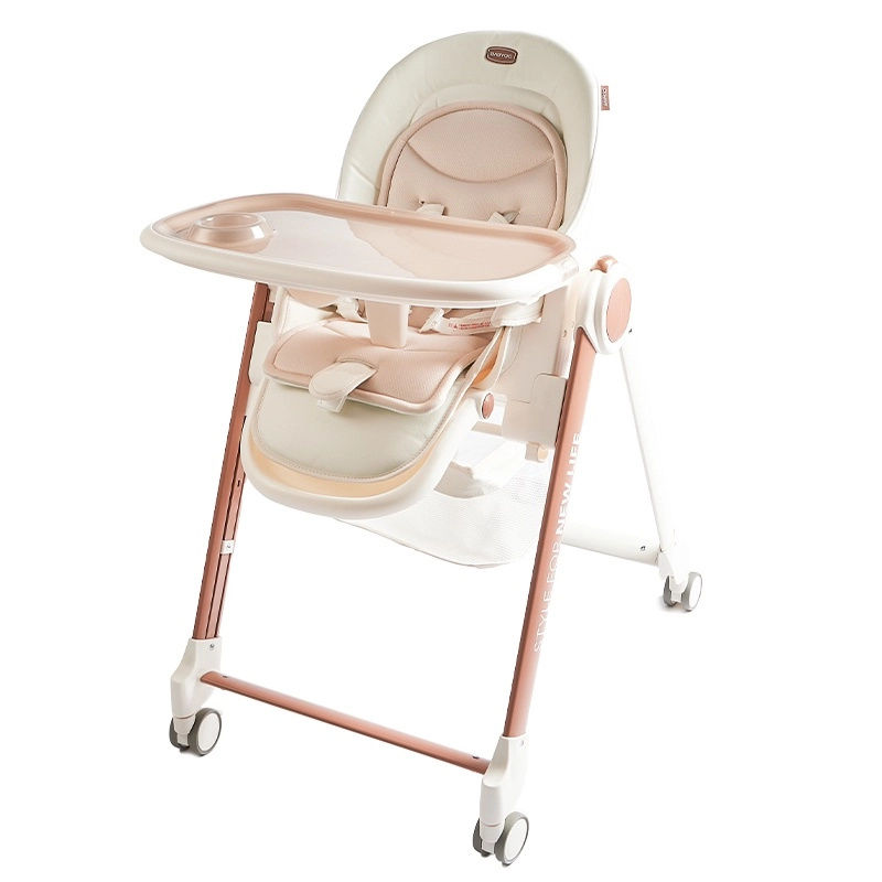 Jídelní židlička s kolečky hnědá 2Kids Toys