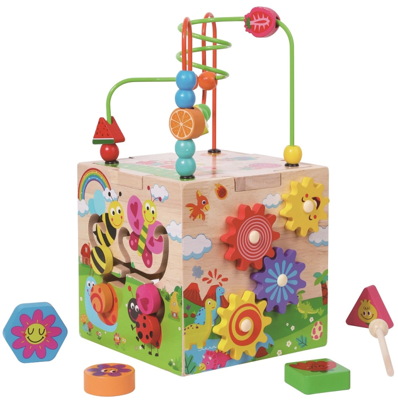 2Kids Toys motorická kostka s labyrintem veselá zvířátka