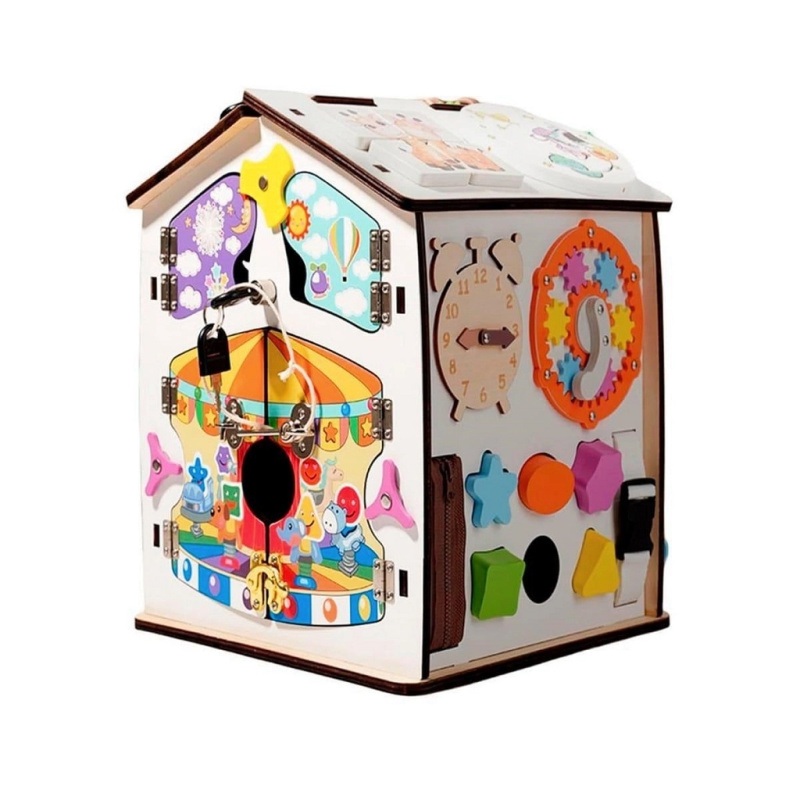2Kids Toys aktivitní domeček (busy board) bílý