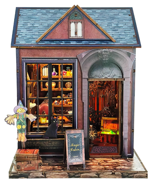 Miniaturní domeček Magická chata – DIY sada s LED osvětlením