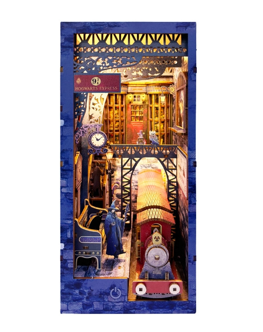 3D skládačka zarážka na knihy – magické nádraží