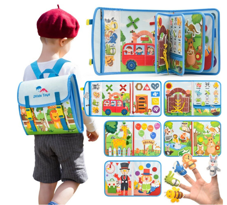 2Kids Toys Senzorická busy kniha Batoh