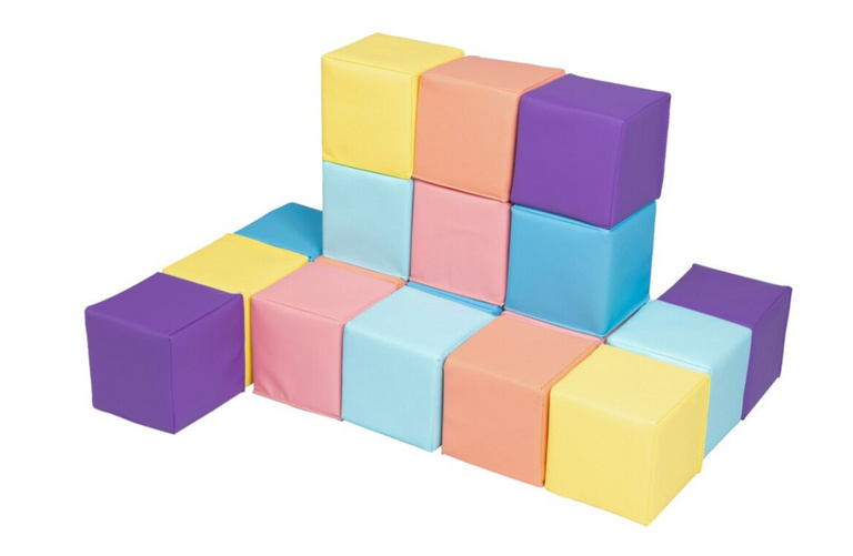 2Kids Toys pěnové kostky pastelové (18 ks)