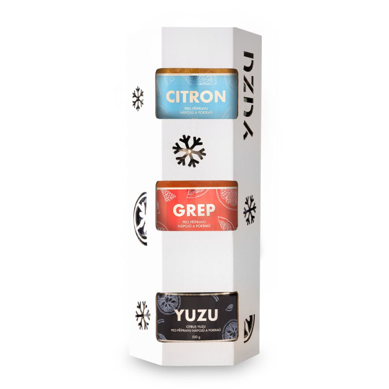 YUZU Citrusové povzbuzení Yuzu + Grep + Citron trio balíček 3x550 g
