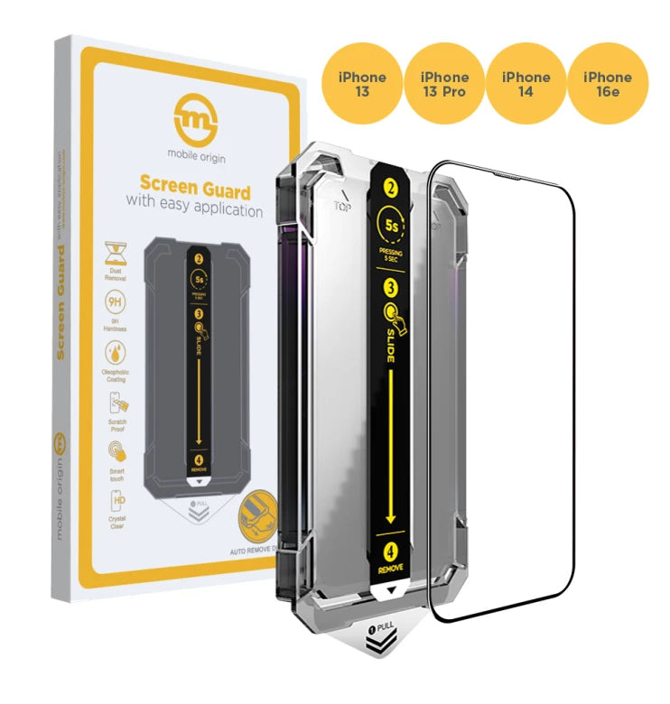 Mobile Origin Screen Guard 2,5D ochranné sklo s aplikátorem iPhone 14 / 13 / 13 Pro