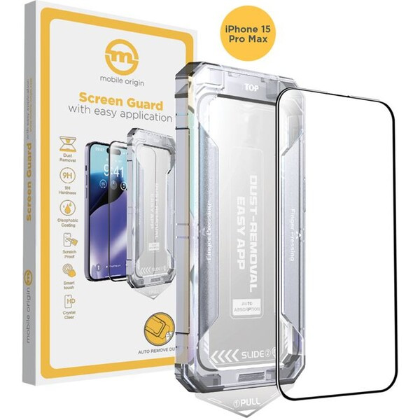 Mobile Origin Yellow Screen Guard 2,5D ochranné sklo s aplikátorem iPhone 15 Pro Max