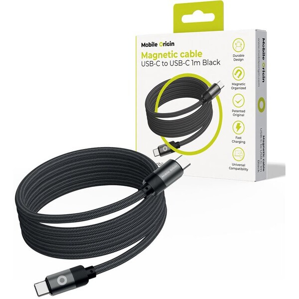 Mobile Origin MC2-USBC-1M-BLK USB-C to USB-C, 1m, černý
