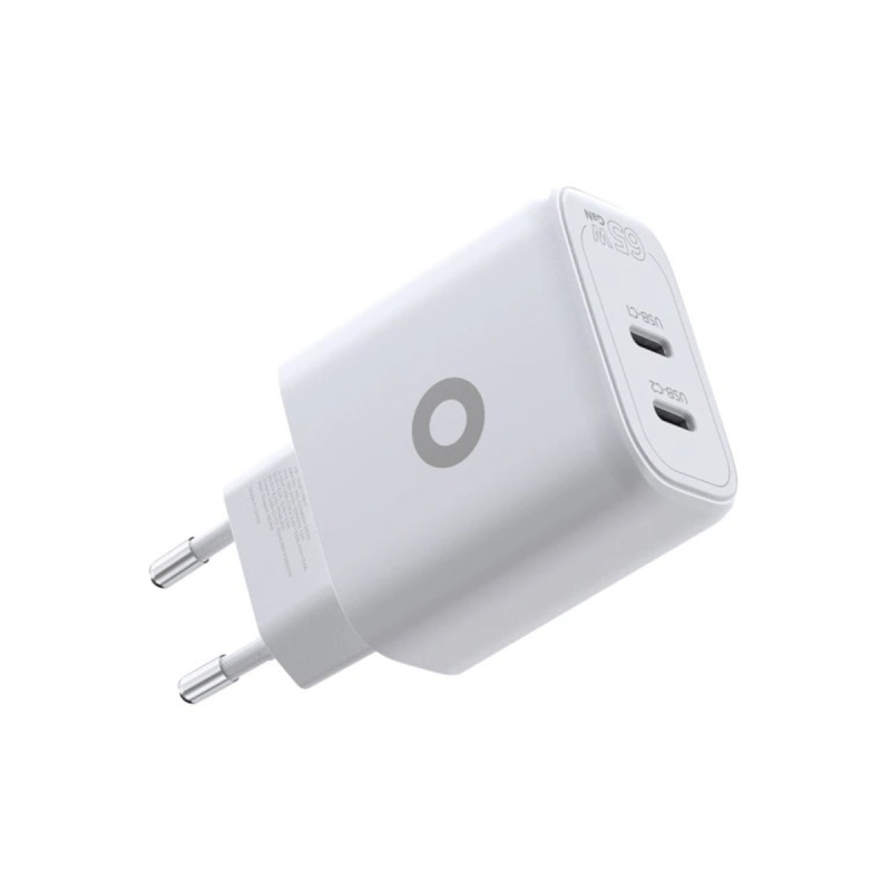 65W adaptér Mobile Origin GaN Dual USB-C Charger MO19 - bílý