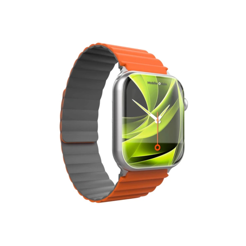 Řemínek pro Apple Watch 42/44/45/49 mm Mobile Magnetic Strap II - oranžový/šedý