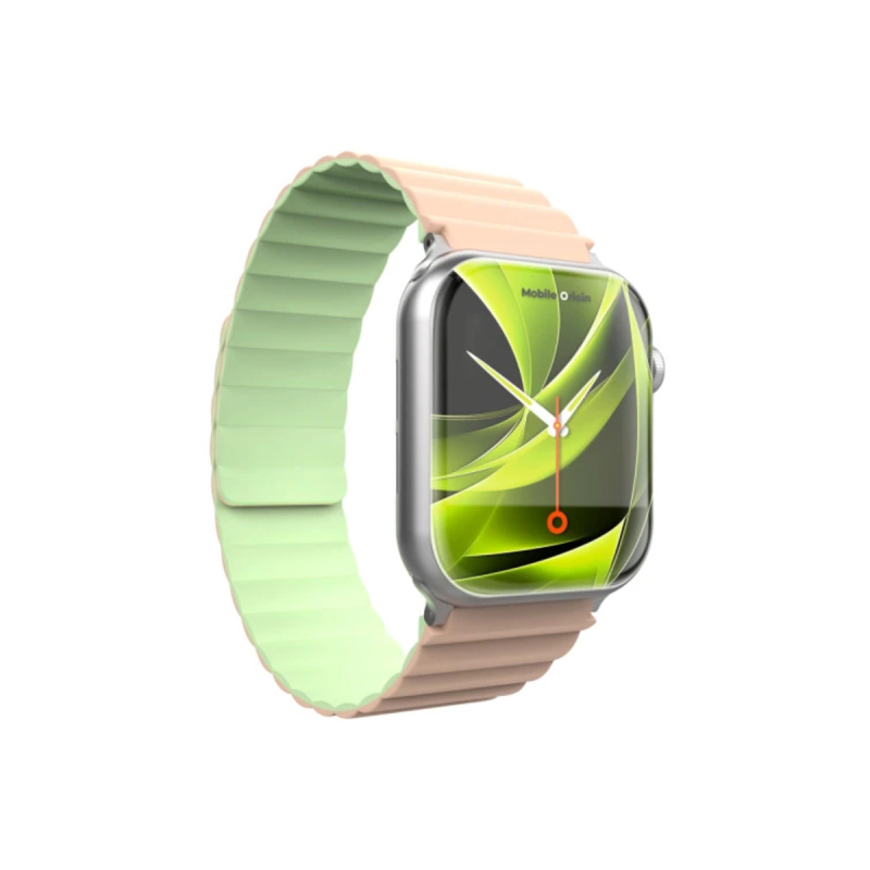 Řemínek pro Apple Watch 42/44/45/49 mm Mobile Magnetic Strap II - růžový/zelený