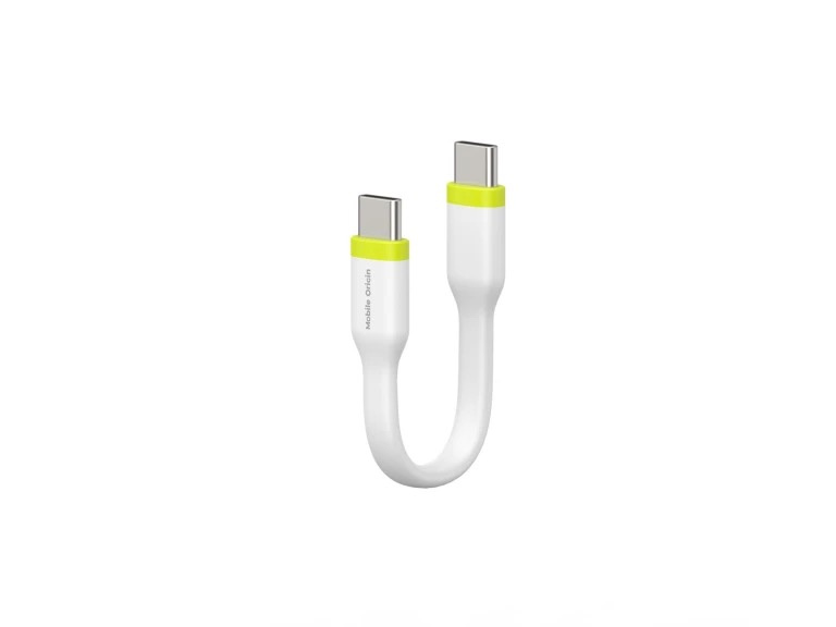 Kabel 60W Mobile Origin Compact USB-C / USB-C 10cm - bílý