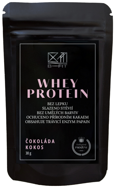 B-Fit Club Whey Protein Exclusive čokoláda-kokos 30 g