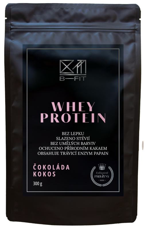 B-Fit Club Whey Protein Exclusive čokoláda-kokos 300 g