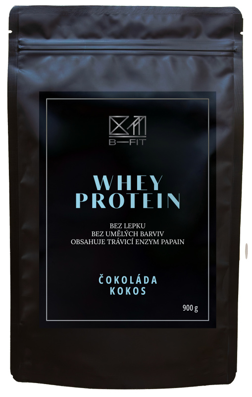 B-Fit Club Whey Protein čokoláda-kokos 900 g