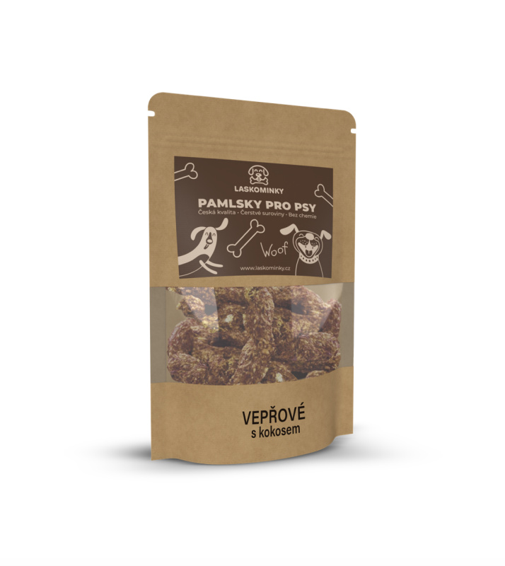 Laskominky Pamlsky vepřové s kokosem Hmotnost: 100 g