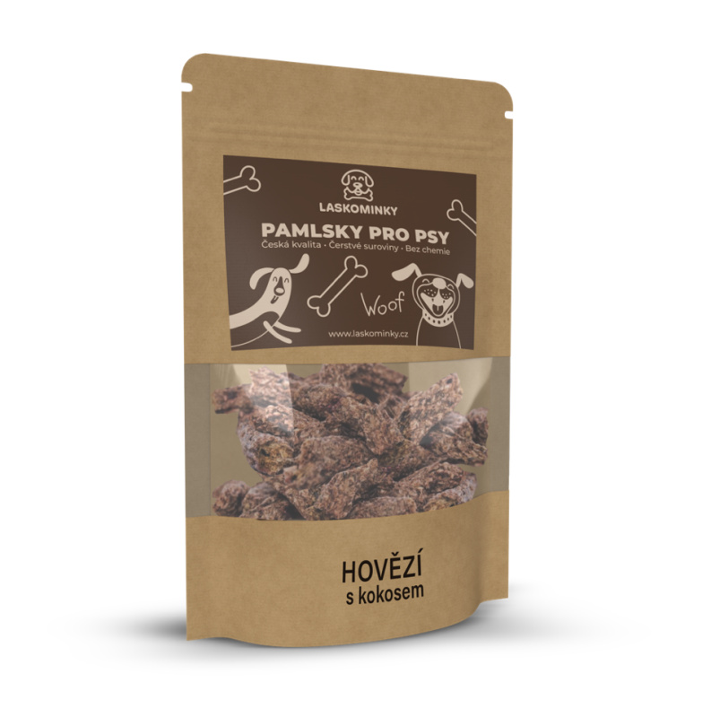 Laskominky Pamlsky hovězí s kokosem Hmotnost: 100 g