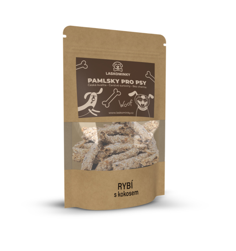 Laskominky Pamlsky rybí s kokosem Hmotnost: 100 g