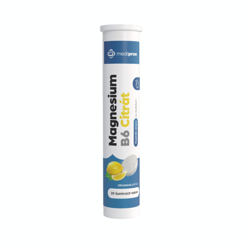 medipron Magnesium B6 citrát 20 šumivých tablet