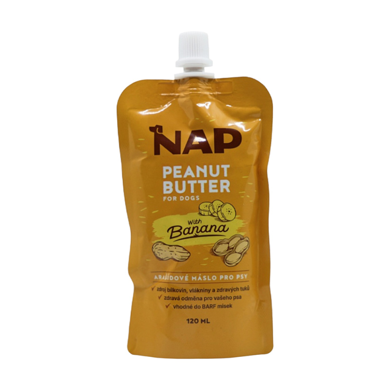 NAP Arašídové máslo pro psy, banán  120ml