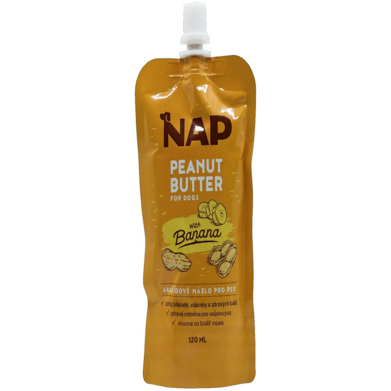 NAP Arašídové máslo pro psy, banán  120ml
