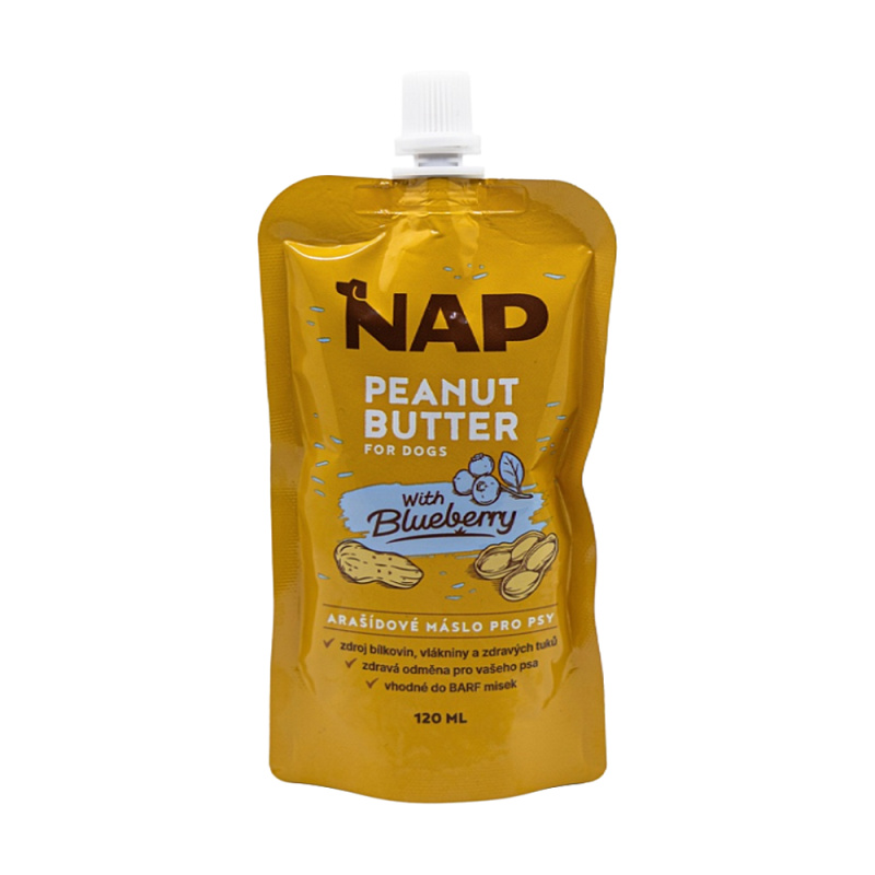 Nap Arašídové máslo pro psy – borůvka