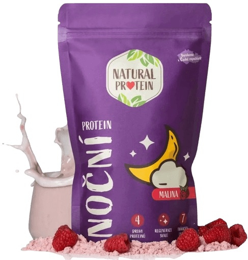 Natural Protein Noční protein 350 g - jahoda
