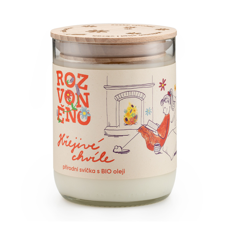 Rozvoněno Vonná svíčka Hřejivé chvíle, 300 ml