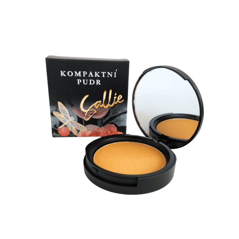 Sallie Kompaktní pudr Zlatá béžová, 10 g