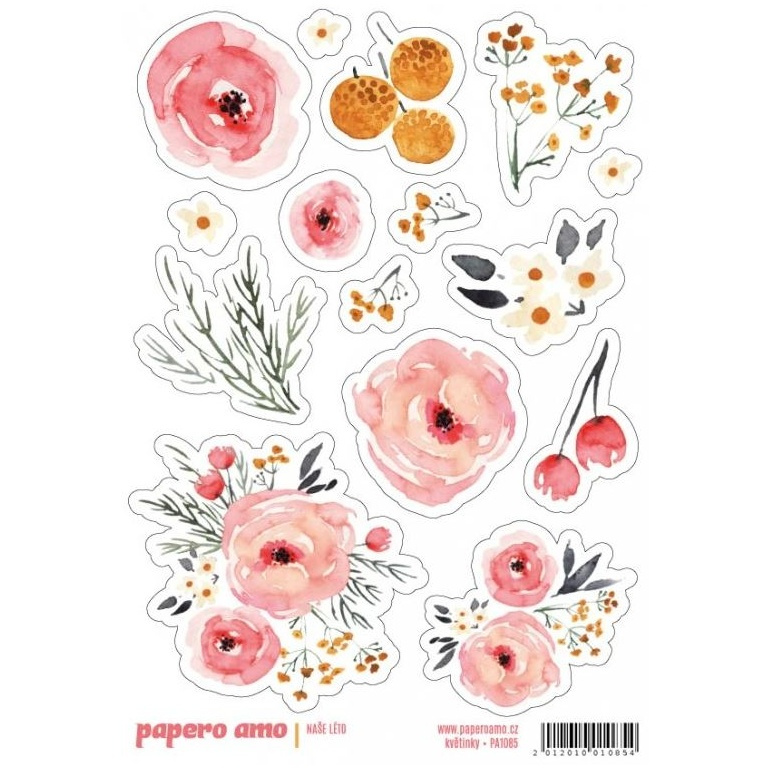 Samolepky A6 - Květinky