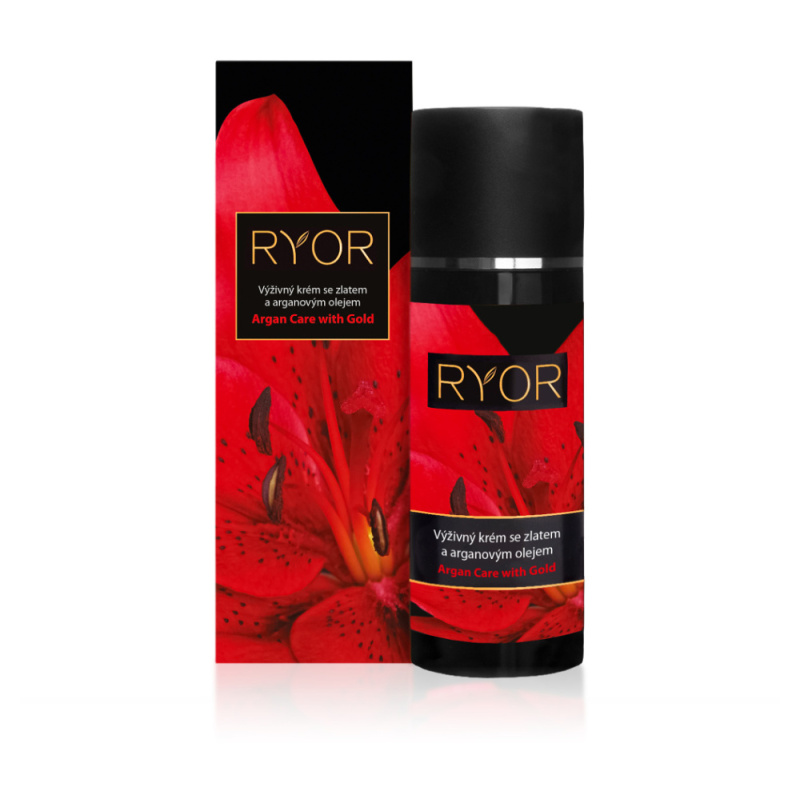 RYOR Argan Care with Gold výživný krém se zlatem a arganovým olejem 50 ml
