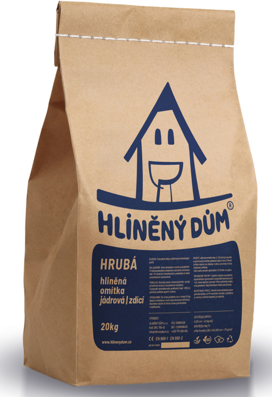 Omítka hliněná HLINĚNÝ DŮM HRUBÁ 20 kg
