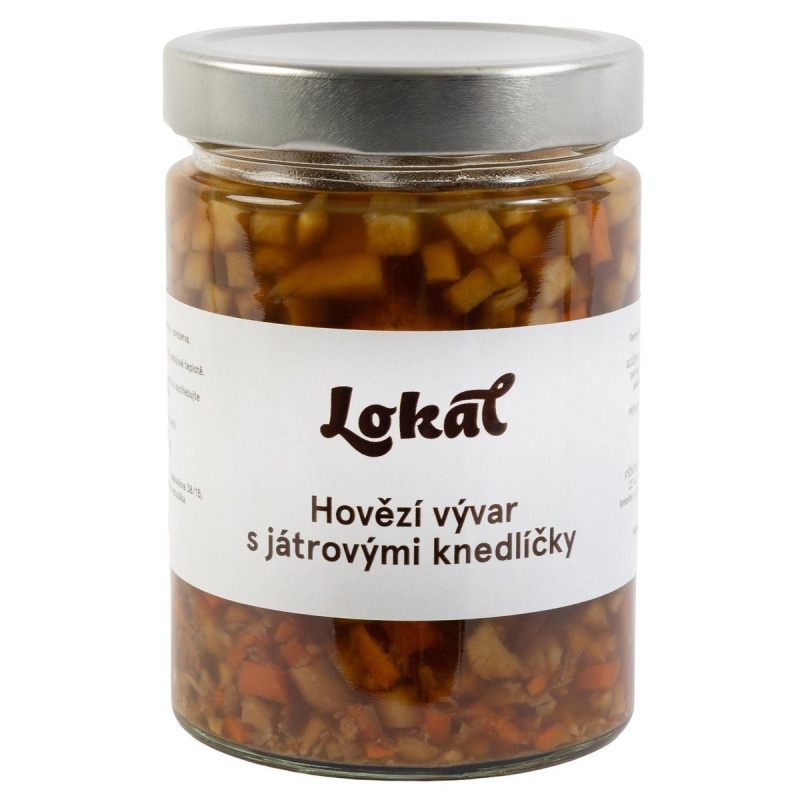 Lokál Hovězí vývar s játrovými knedlíčky