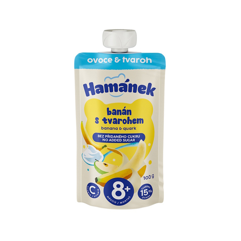 Hamánek Ovocná kapsička banán s tvarohem