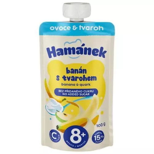 Hamánek Ovocná kapsička banán s tvarohem