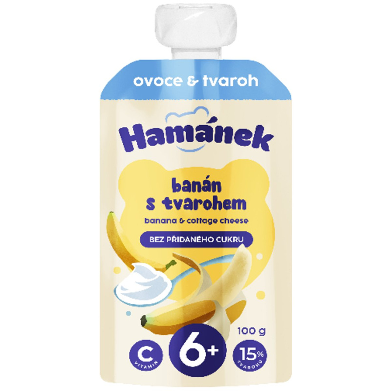 Hamánek Ovocná kapsička banán s tvarohem