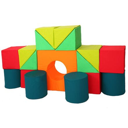 Moliplay Molitanová stavebnice bavlna, 18 dílů velikost XXL