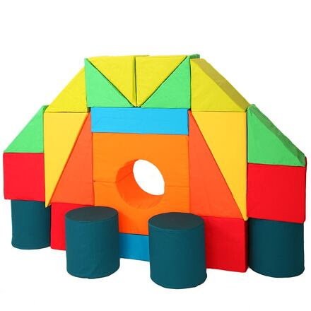 Moliplay Molitanová stavebnice bavlna, 24 dílů velikost XXL