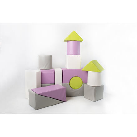 Moliplay Molitanová stavebnice Pastels, 16 dílů velikost XXL
