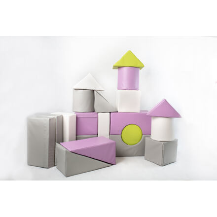 Moliplay Molitanová stavebnice Pastels, 20 dílů velikost XXL