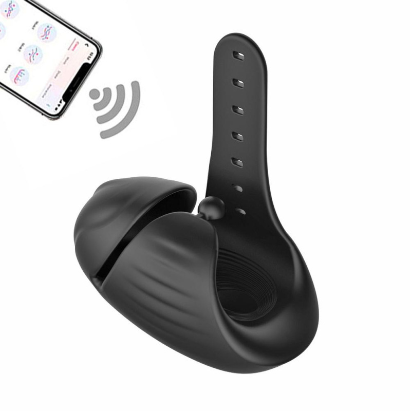 BASIC X Bobby 2 APP vibrační masturbátor s nastavitelným průměrem černý
