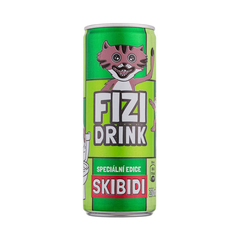 FIZI Drink limonáda s příchuti jablka Skibidi 250 ml