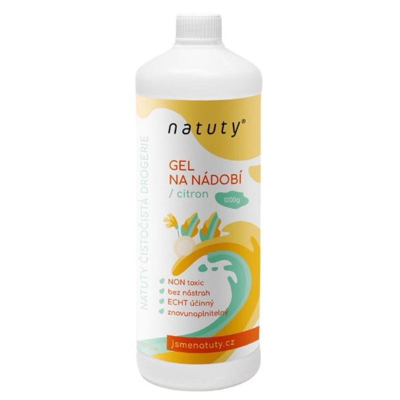 Natuty Gel na nádobí s vůní citronu, 1l