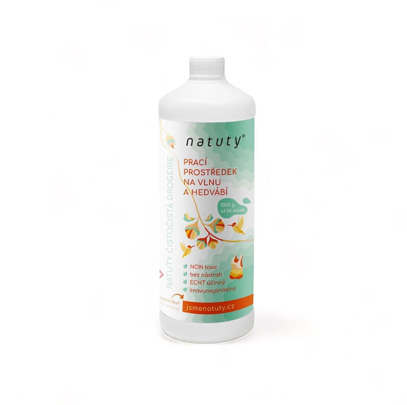 Natuty Prací gel na vlnu a hedvábí - 50 pracích dávek, 1 l