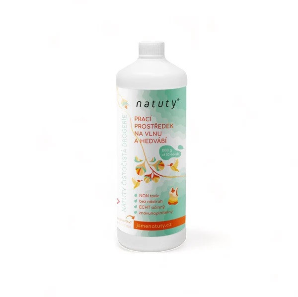Natuty Prací gel na vlnu a hedvábí - 50 pracích dávek, 1 l